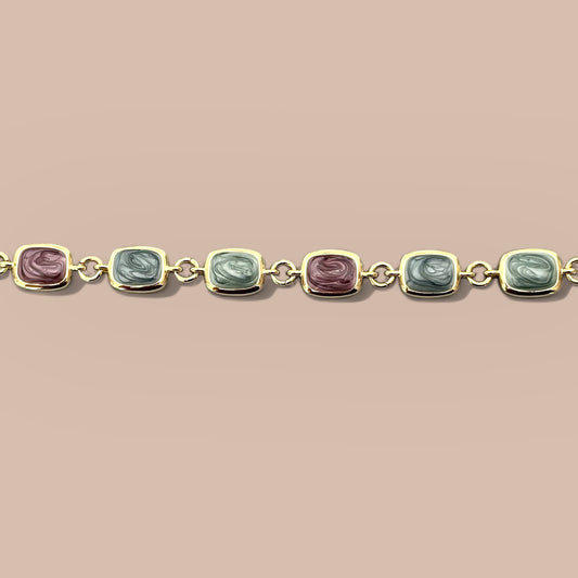 Bayard Green 14K Rhodium Plated Bracelet