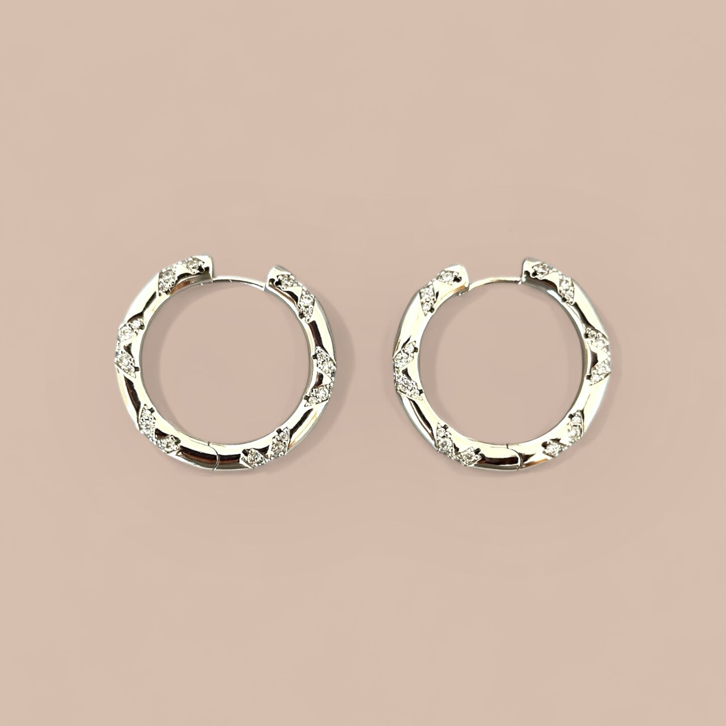 Benna 14K Rhodium Plated Earrings