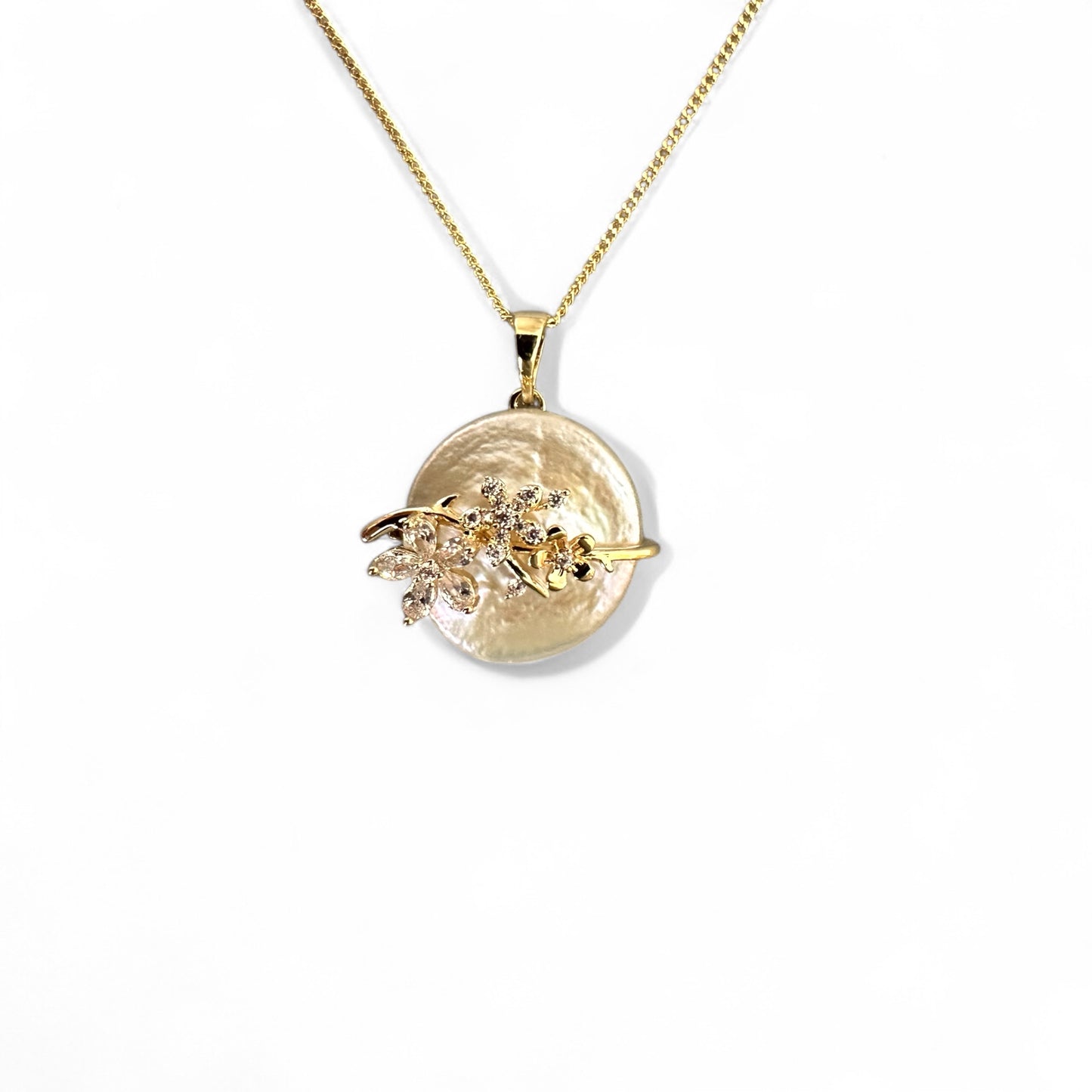 Amara 14K Rhodium Plated Necklace