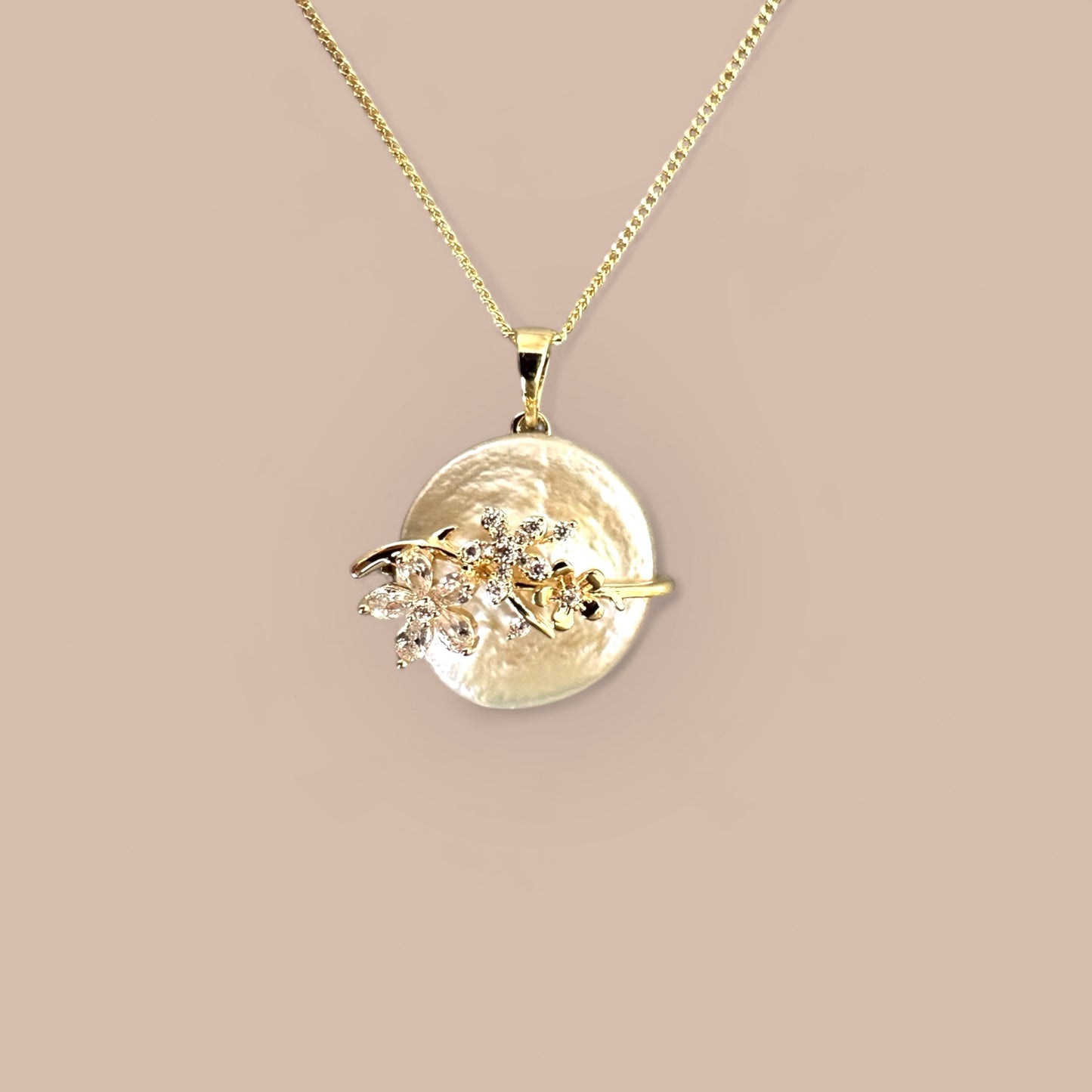 Amara 14K Rhodium Plated Necklace