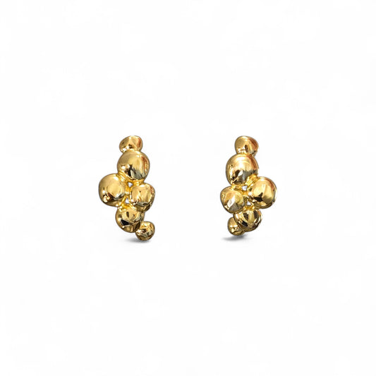 Bubble 14k Rodyum Kaplama Küpe