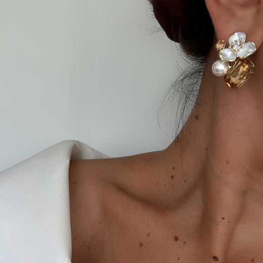 Marlle 14k Rengi Rodyum Kaplama Küpe