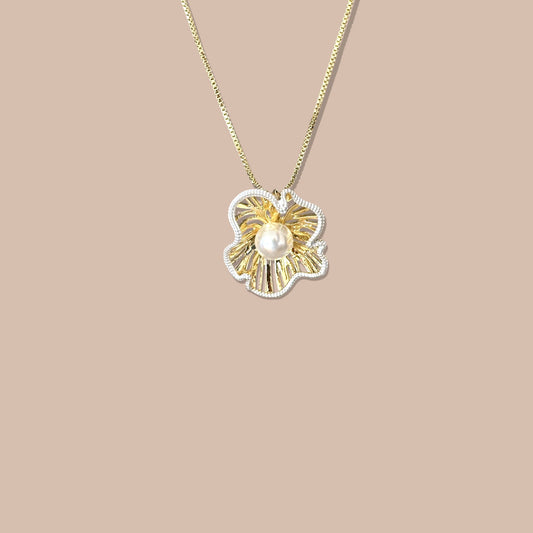 Calithra 14k Rodyum Kaplama Kolye