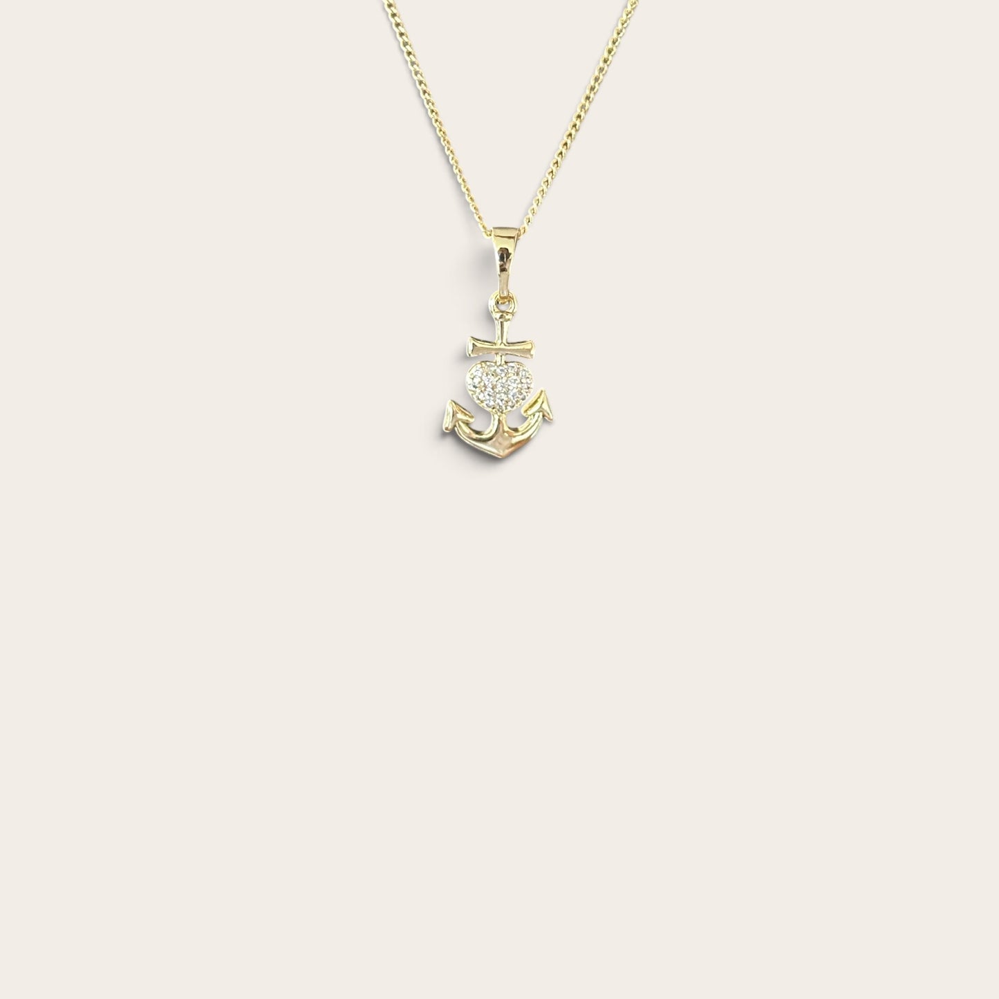 Anchor 14k Rengi Rodyum Kaplama Kolye