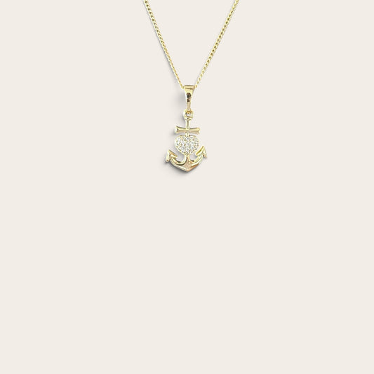 Anchor 14k Rengi Rodyum Kaplama Kolye