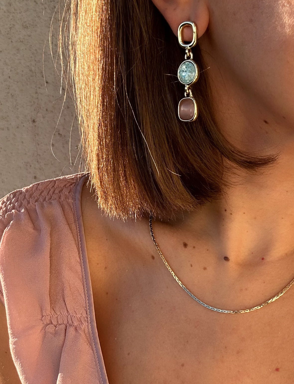 Cherie 14k Rengi Rodyum Kaplama Küpe