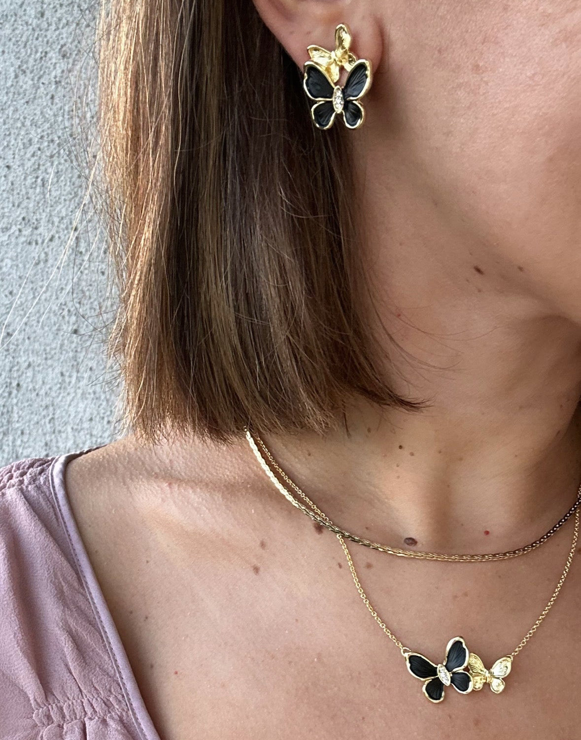 Lueur Divine 14k Rengi Rodyum Kaplama Set