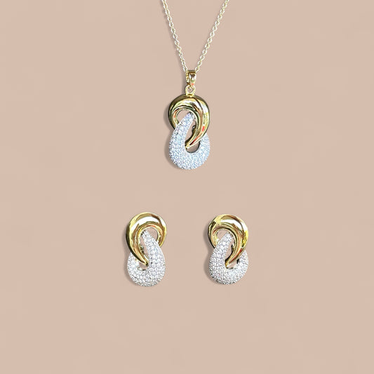 Auraro 14K Rengi Rodyum Kaplama Set