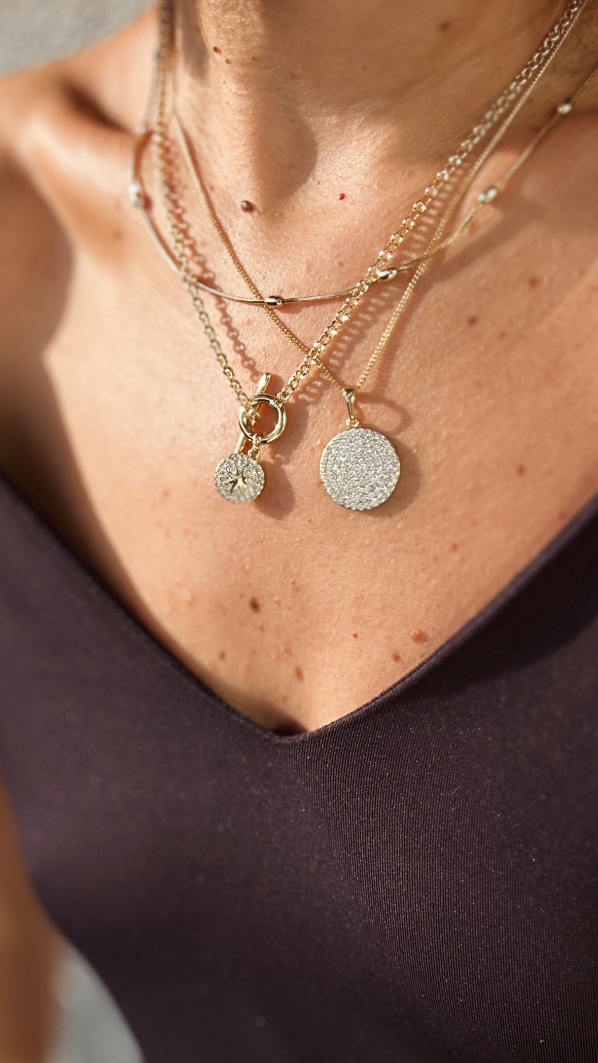 Meline 14k Rodyum Kaplama Kolye