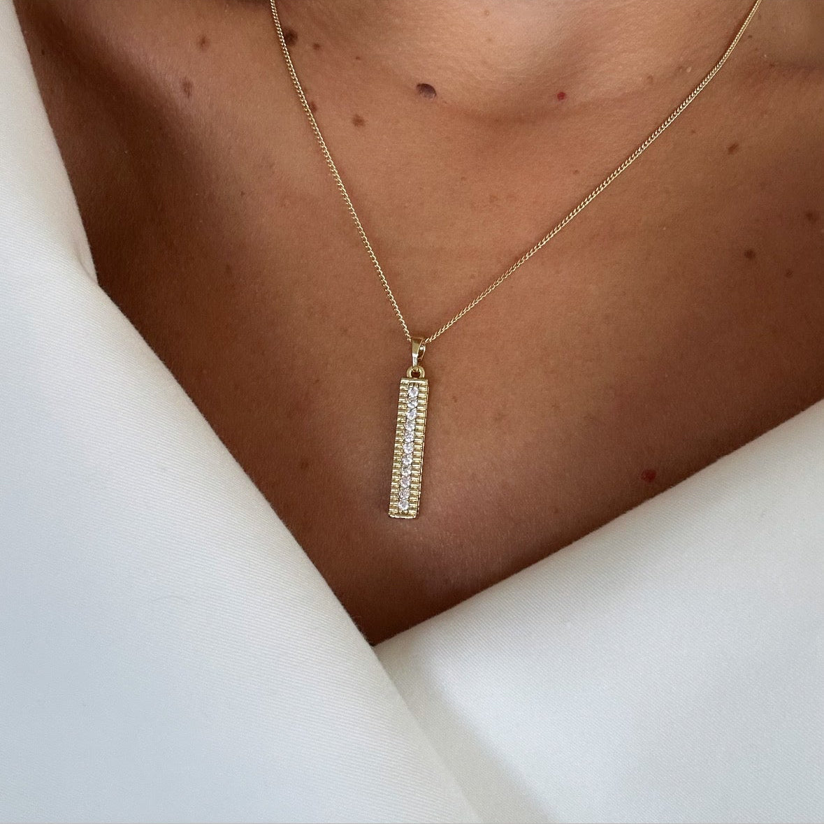 Sunna 14k Rengi Rodyum Kaplama Kolye