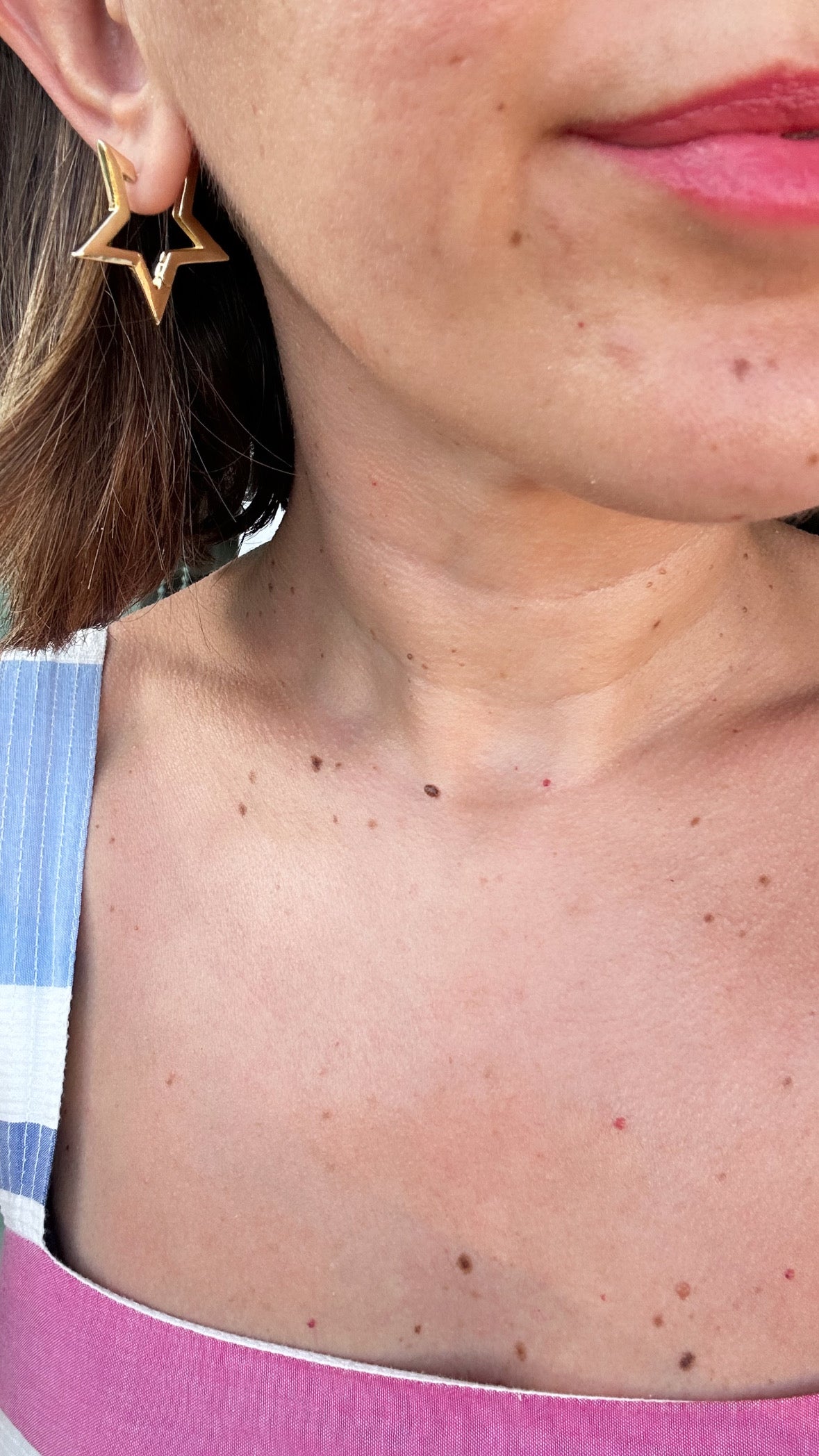 Star 14k Rodyum Kaplama Küpe