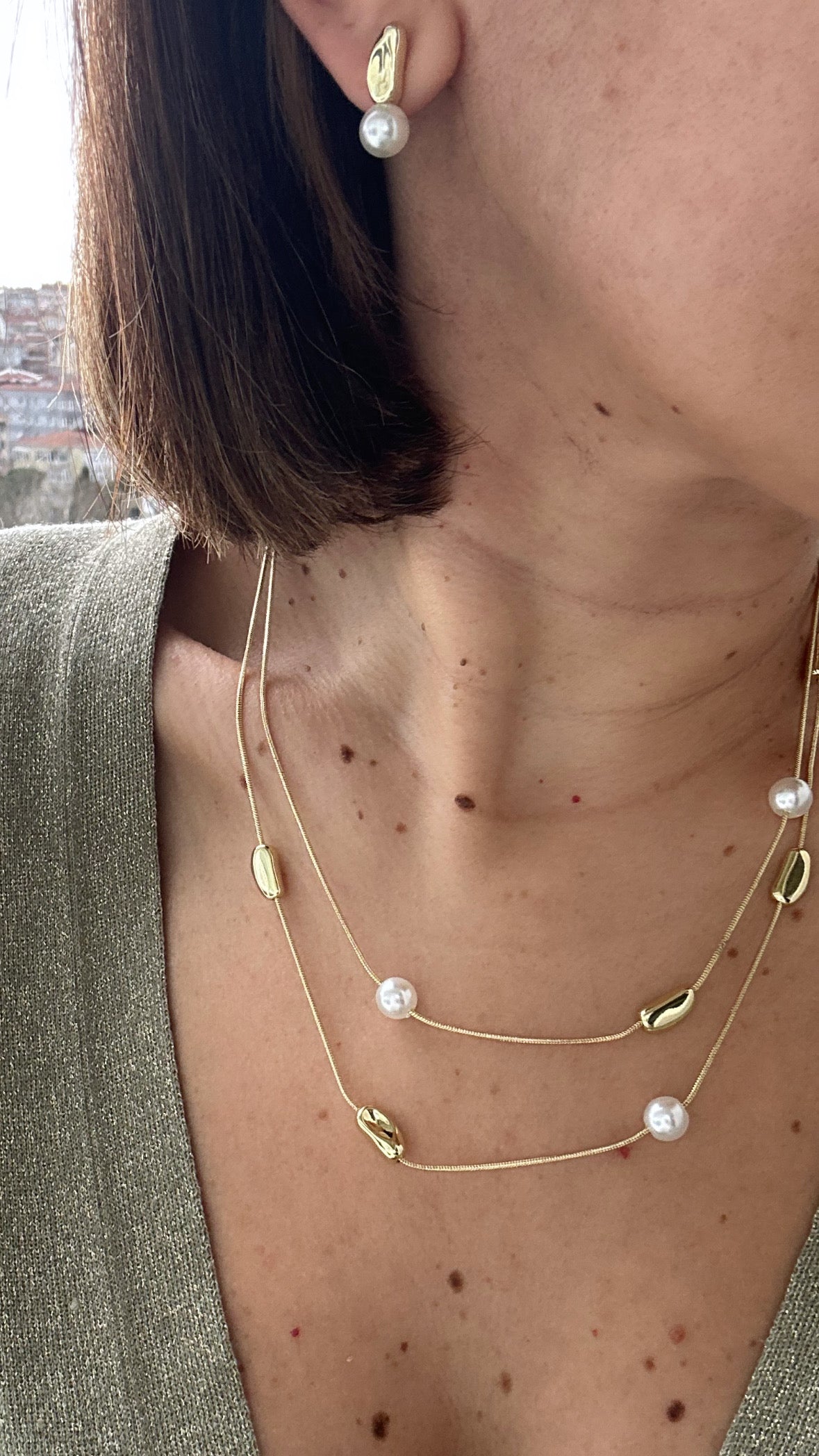 Solevia 14k Rhodium Plated Set