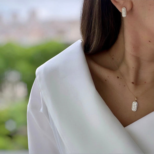 Minna 14k Rodyum Kaplama Set