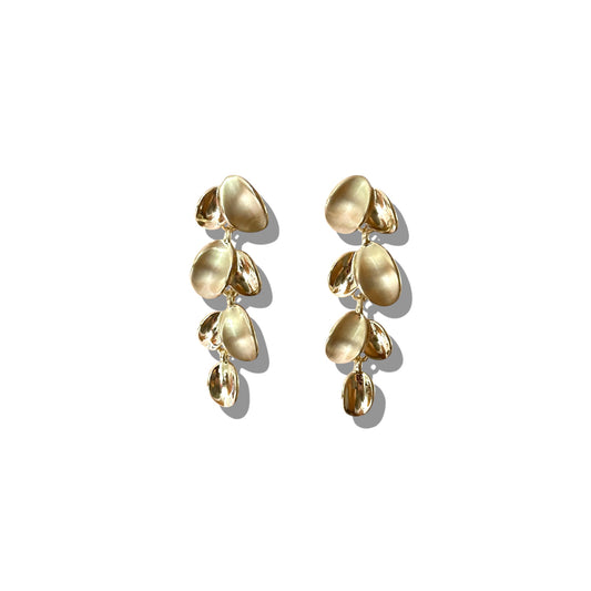 Cavielle 14k Rengi Rodyum Kaplama Sallantılı Küpe