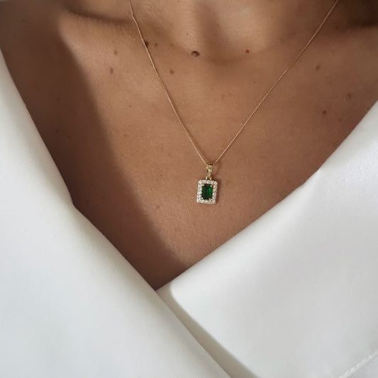 Clara 14k Rodyum Kaplama Kolye