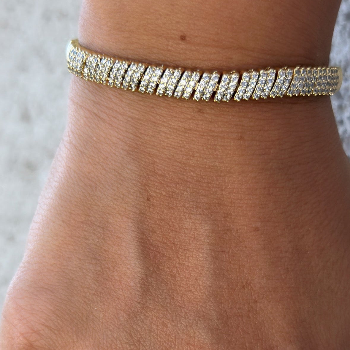 Amora 14K Rhodium Plated Bracelet