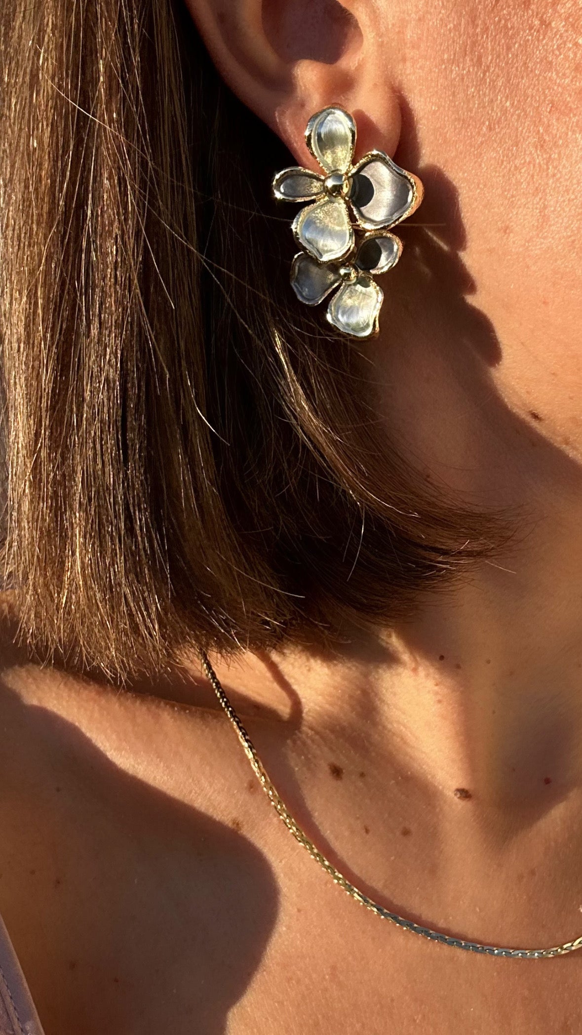 Colette 14k Rengi Rodyum Kaplama Küpe