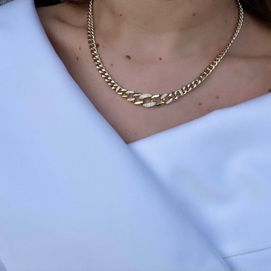 Alba 14k Rodyum Kaplama Kolye