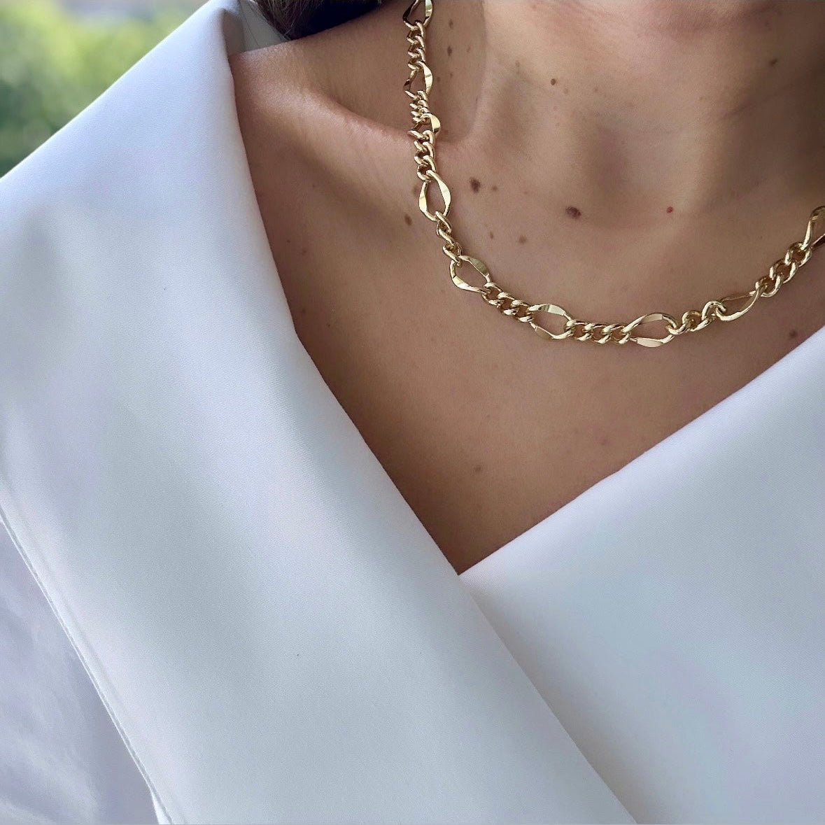 Betty 14k Rhodium Plated 45cm Chain