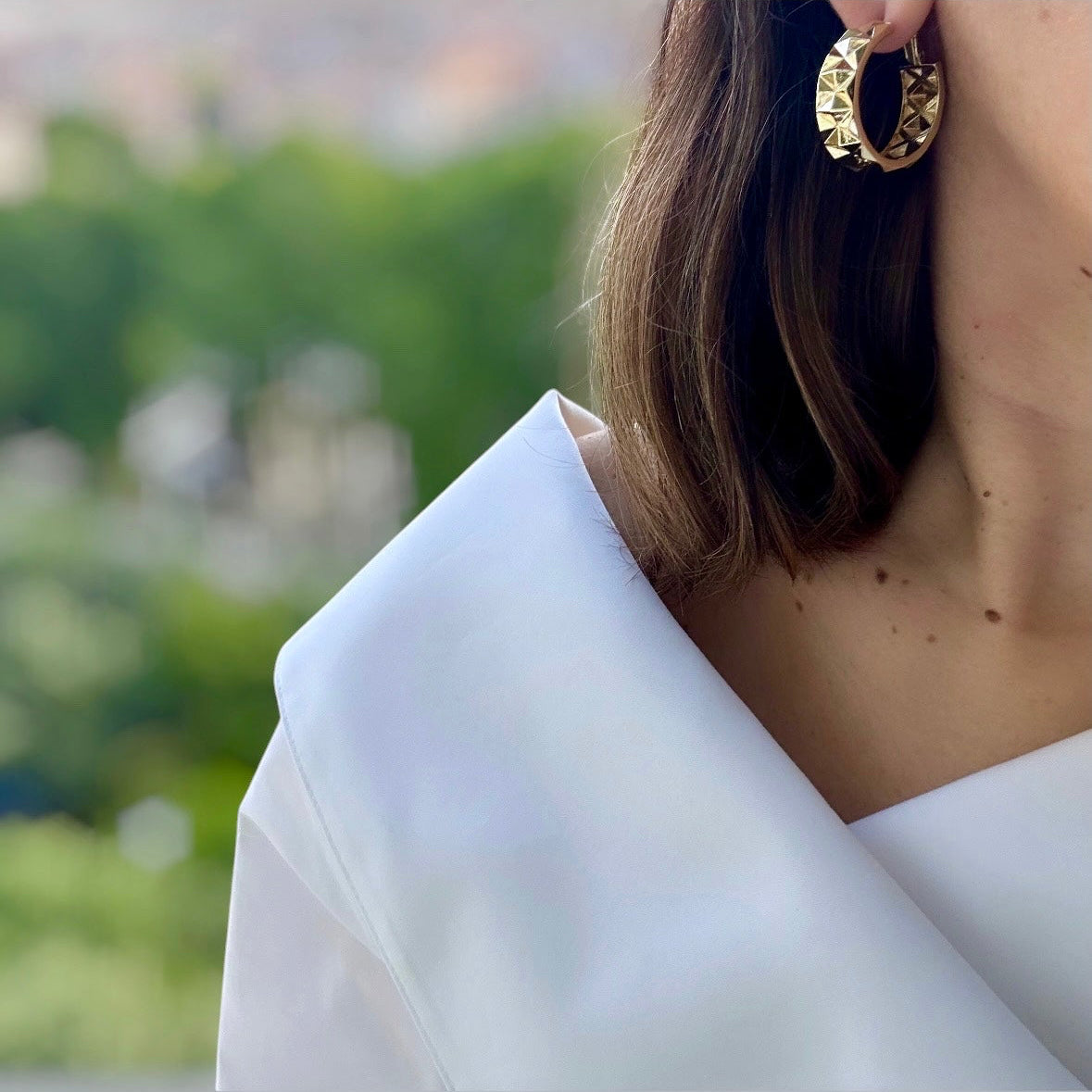 Hivera 14k Rhodium Plated Earrings