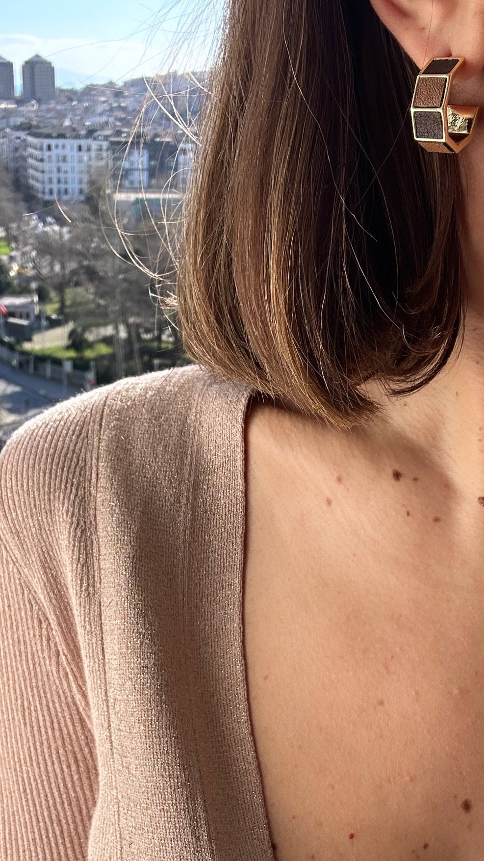 Viva 14k Rengi Rodyum Kaplama Küpe