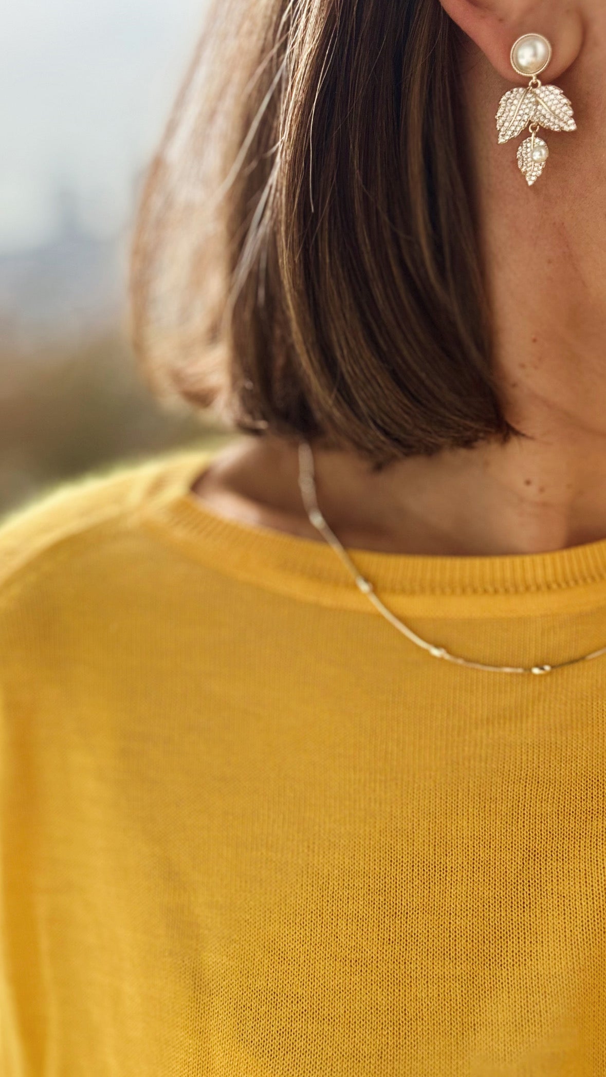 Narella 14k Rengi Rodyum Kaplama Küpe