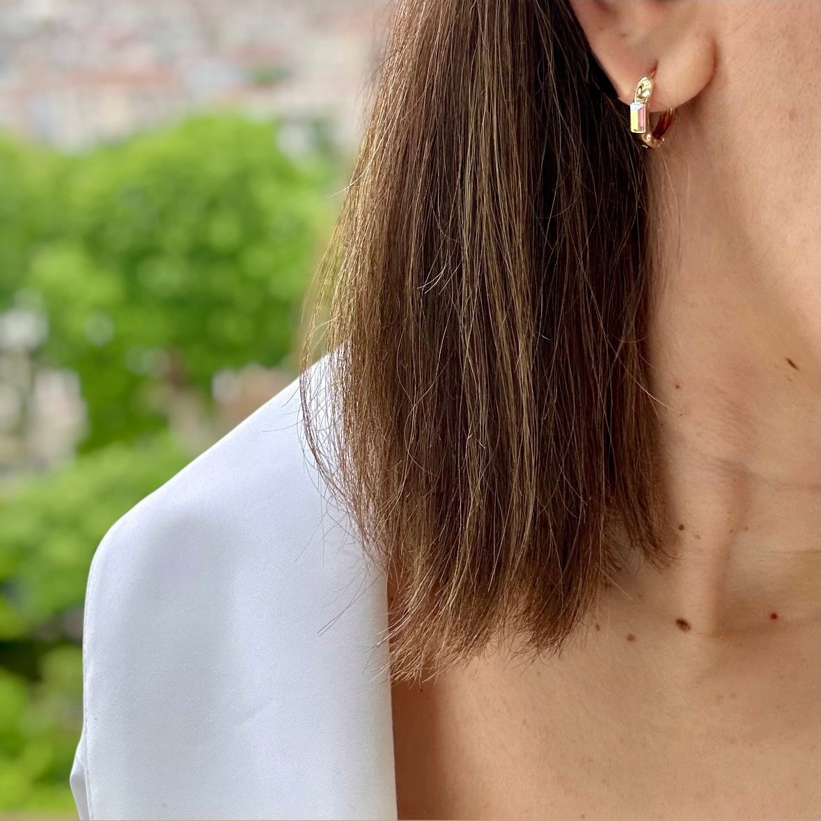Swos 14k Rhodium Plated Earrings