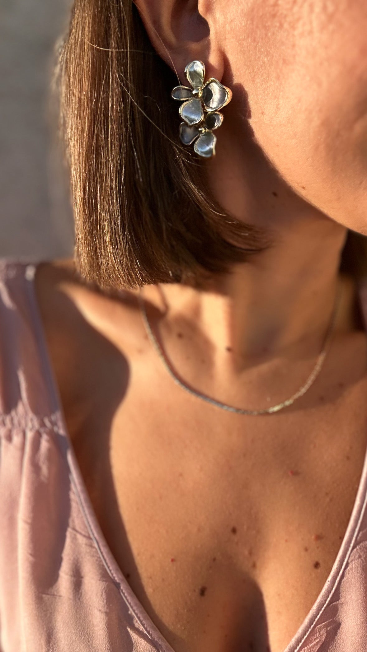 Colette 14k Rengi Rodyum Kaplama Küpe