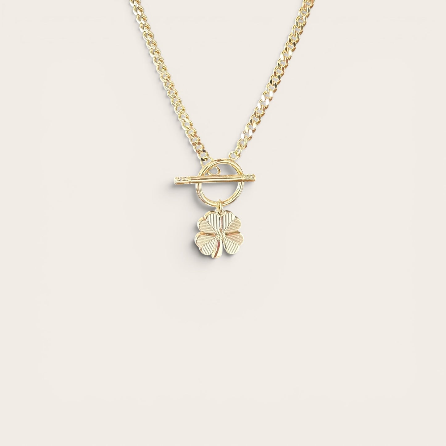 Yonca 14k Rengi Rodyum Kaplama Kolye