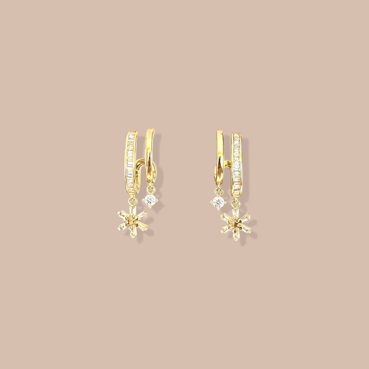 Seraphine 14k Rengi Rodyum Kaplama Küpe