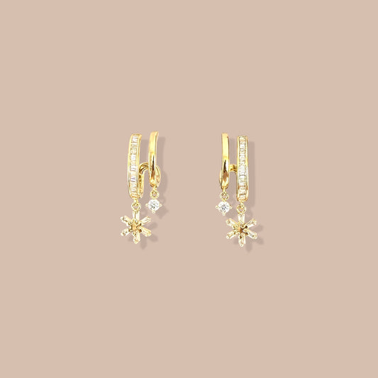 Seraphine 14k Rengi Rodyum Kaplama Küpe