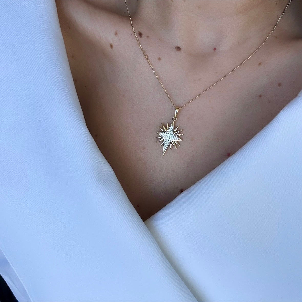 Mirelle 14k Rhodium Plated Necklace