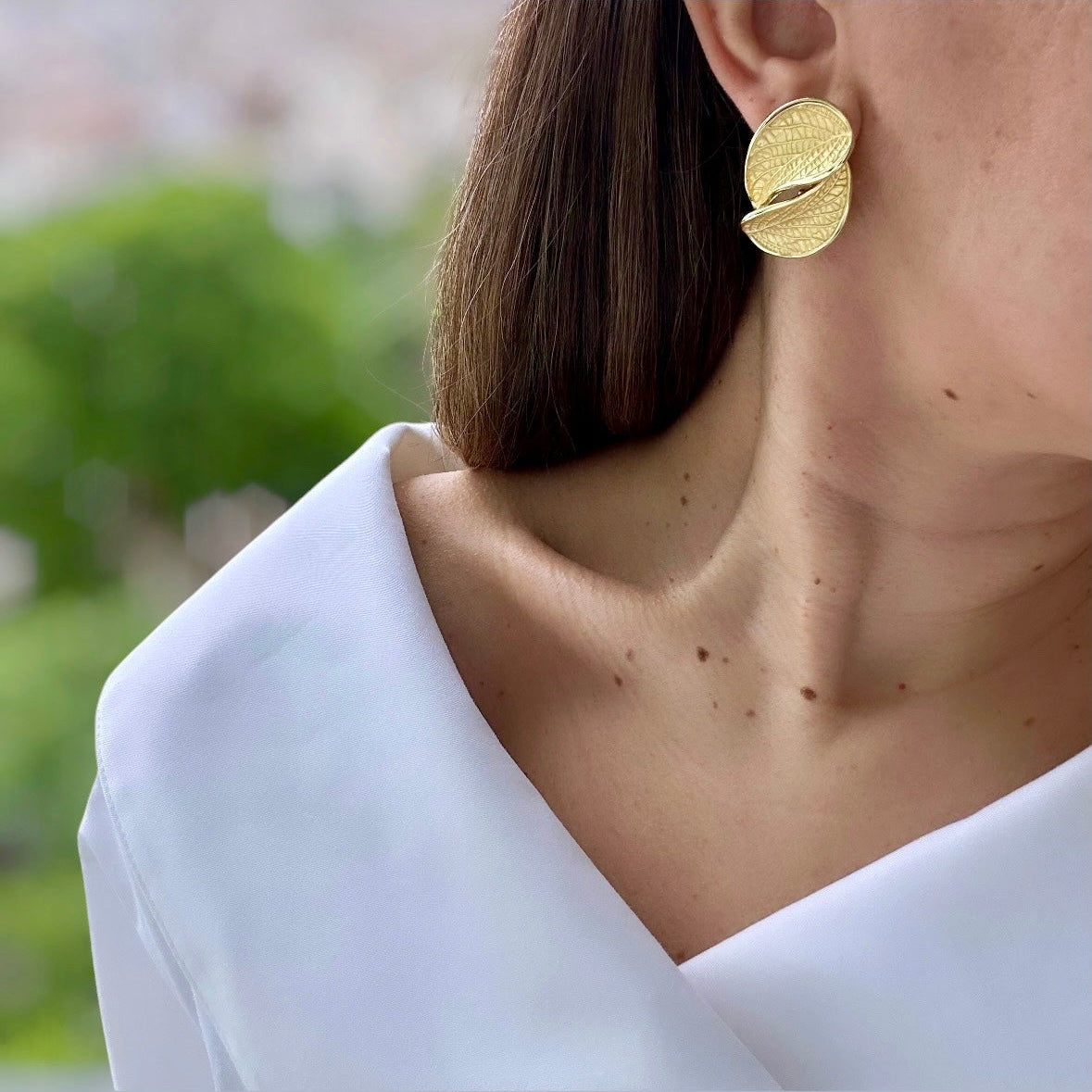 Elise 14k Rhodium Plated Earrings