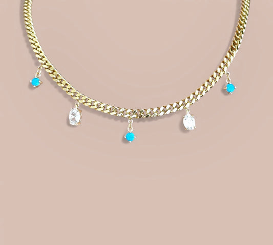 Blue Sona 14k Rengi Kolye