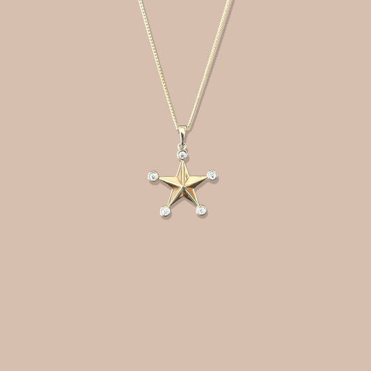 Star 14k Rodyum Kaplama 60 cm Kolye