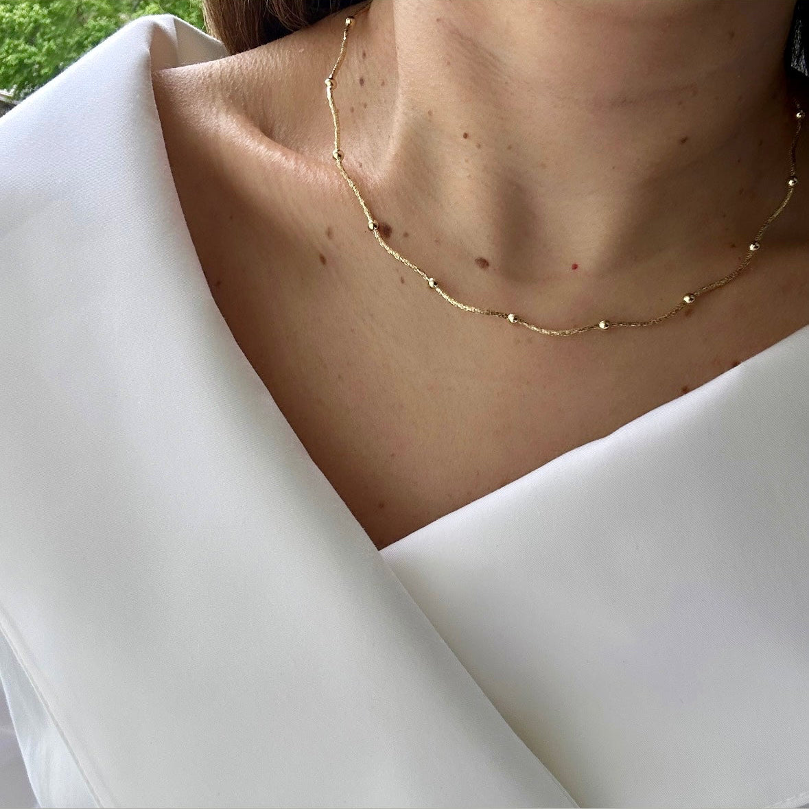 Ada 14k Rodyum Kaplama Kolye