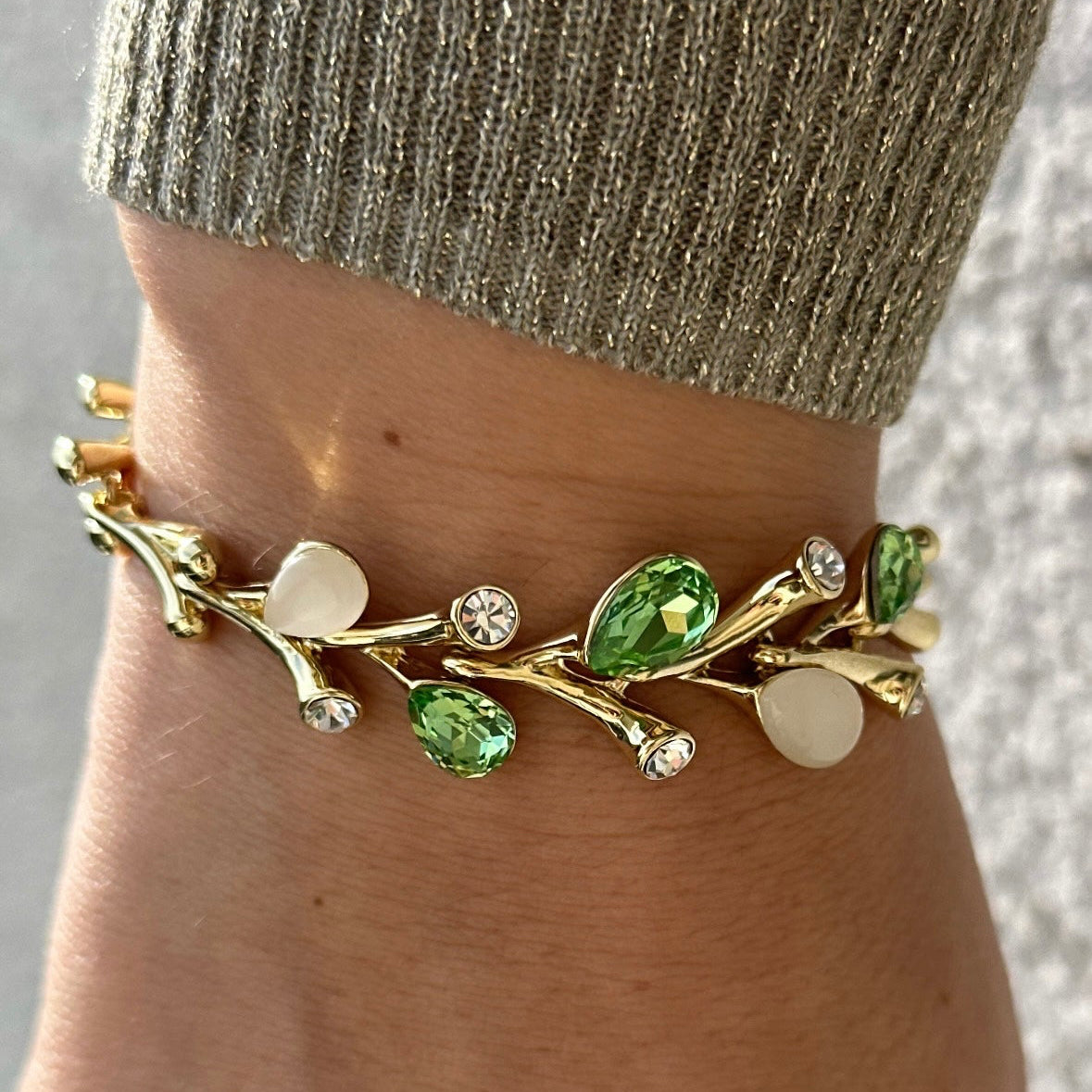 Greenis 14K Rhodium Plated Bracelet