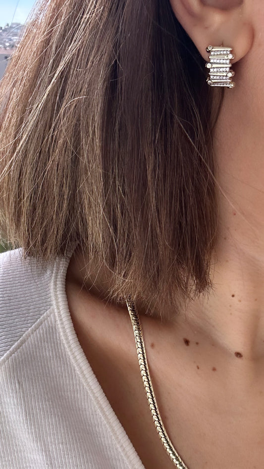 Lua 14k Rengi Rodyum Kaplama Küpe