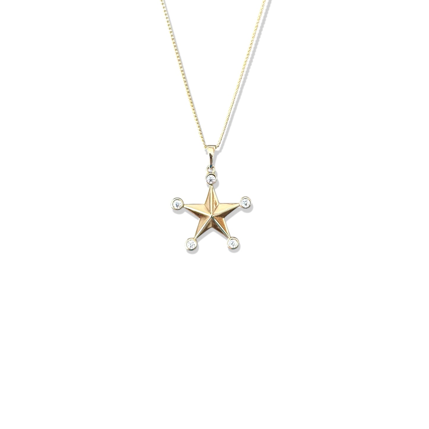 Star 14k Rodyum Kaplama 60 cm Kolye