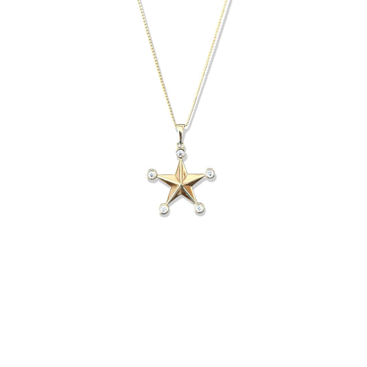 Star 14k Rodyum Kaplama 60 cm Kolye