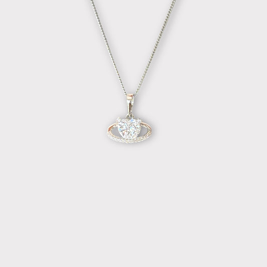 Glacia Gümüş Rengi Rodyum Kaplama Kolye