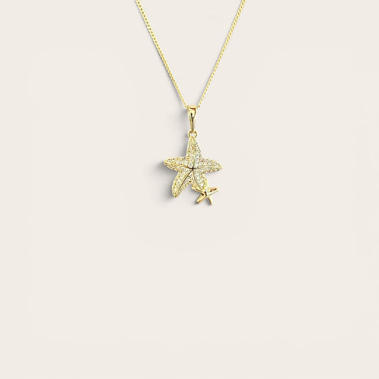 Starfish 14k Rengi Rodyum Kaplama Kolye