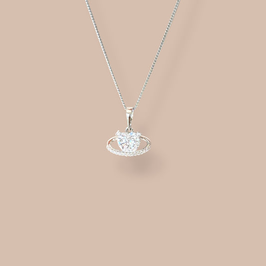 Glacia Gümüş Rengi Rodyum Kaplama Kolye