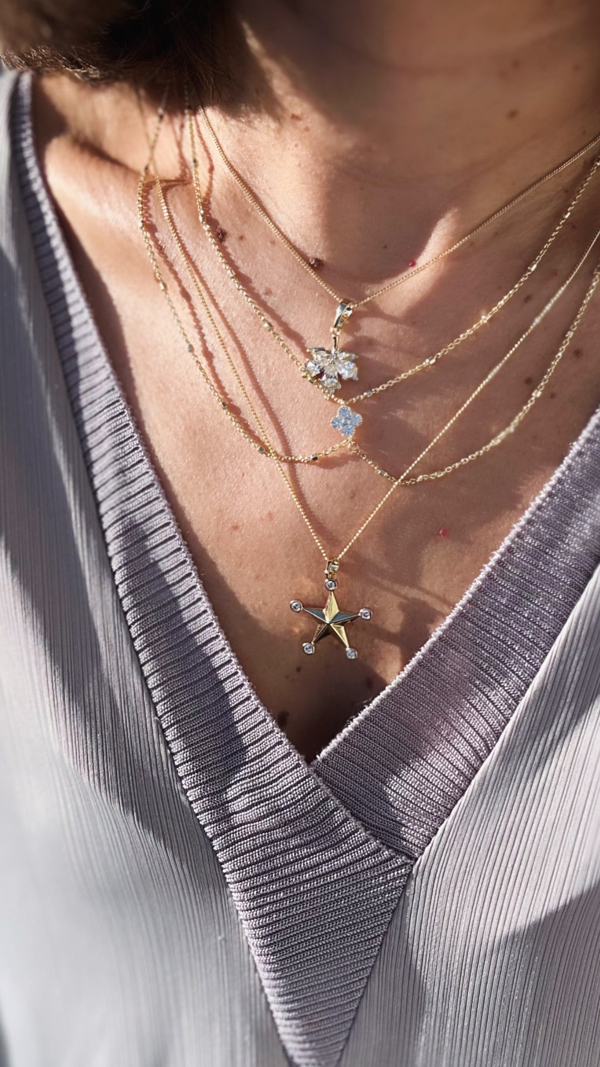 Leaf 14k Rodyum Kaplama Kolye