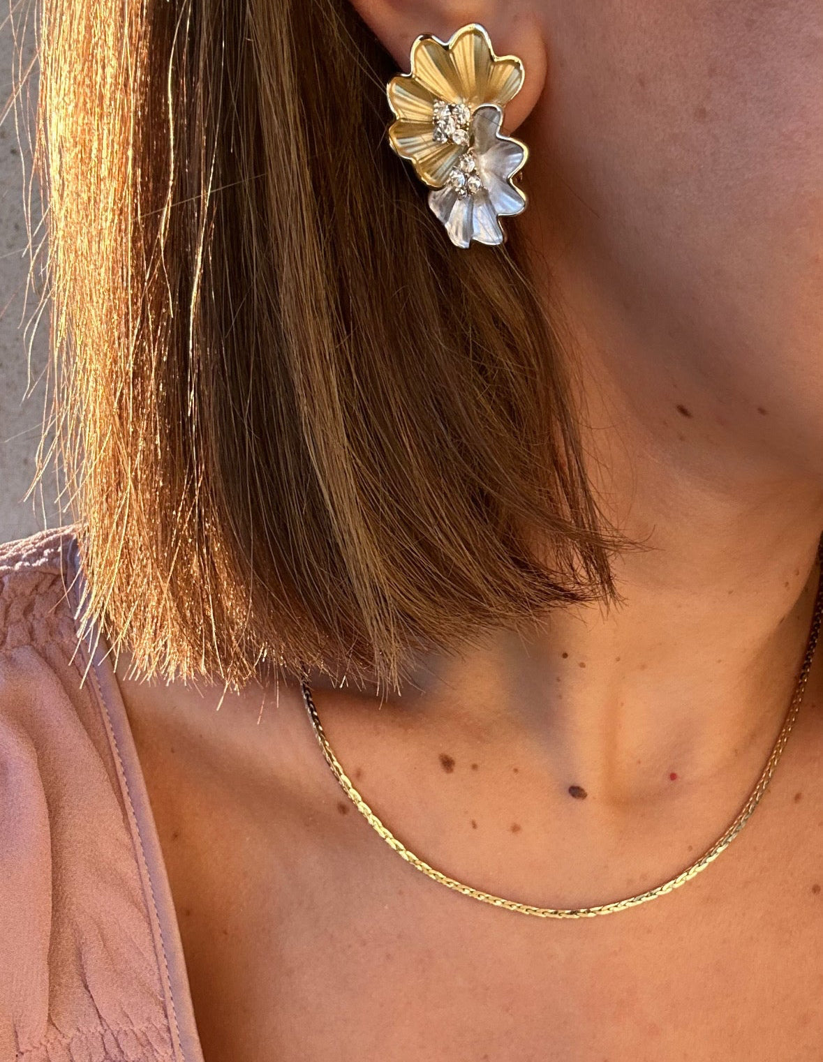 Desire Beyaz 14k Rengi Rodyum Kaplama Küpe