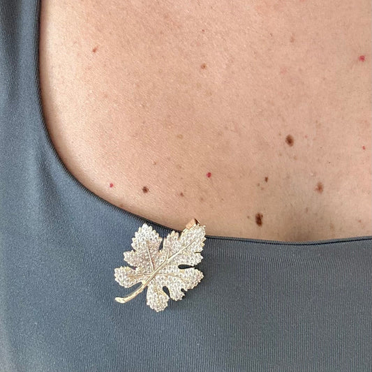 Lenna Pirinç Kaplama Broş