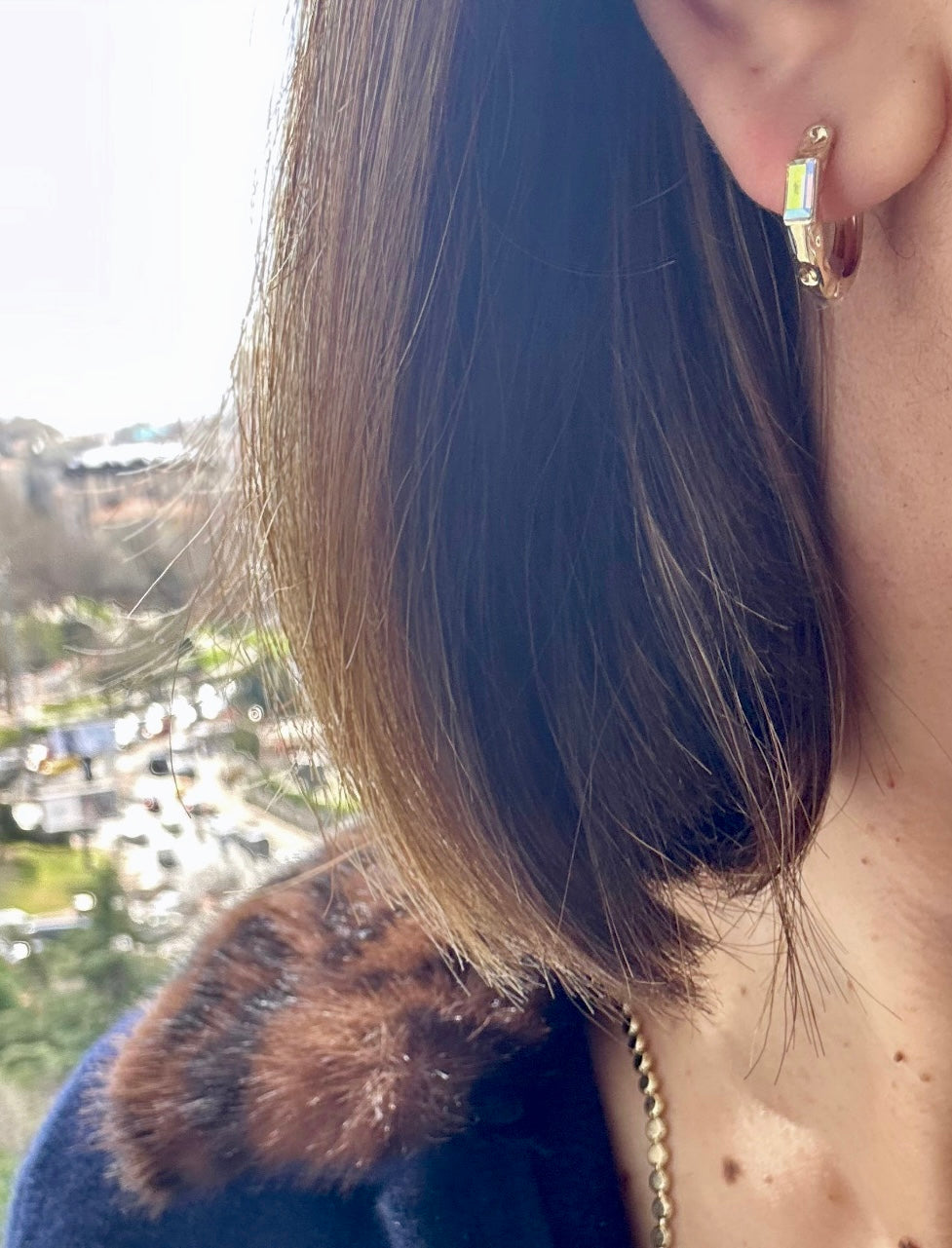 Swos 14k Rengi Rodyum Kaplama Küpe