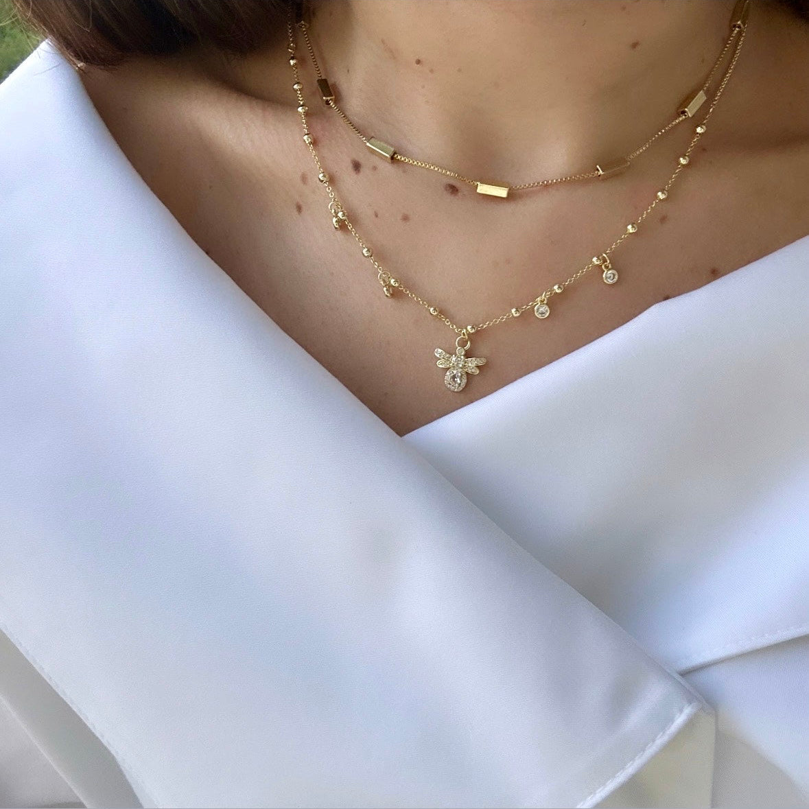 Bloom 14k Rhodium Plated Necklace