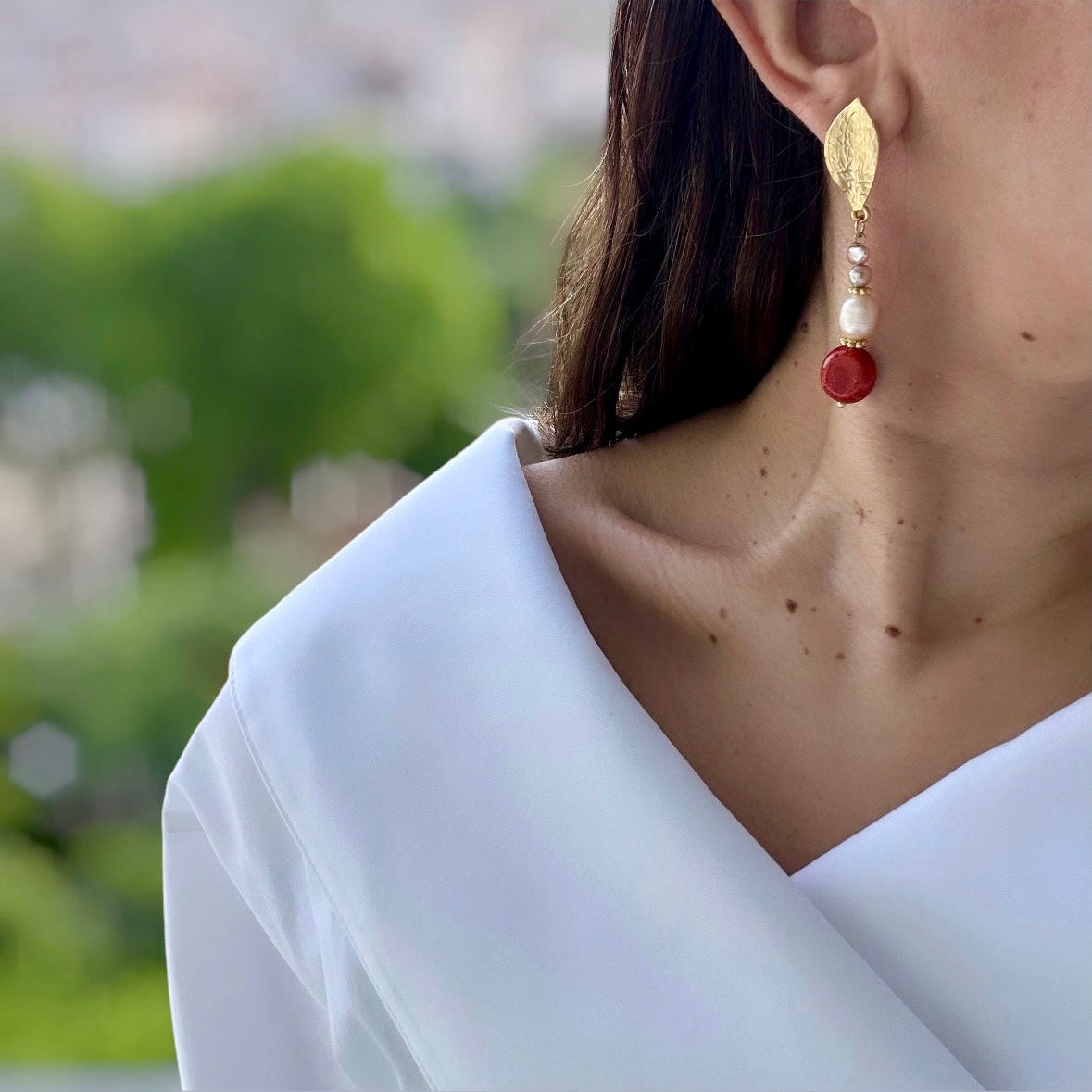 Gisio Gold Plated Dangle Earrings