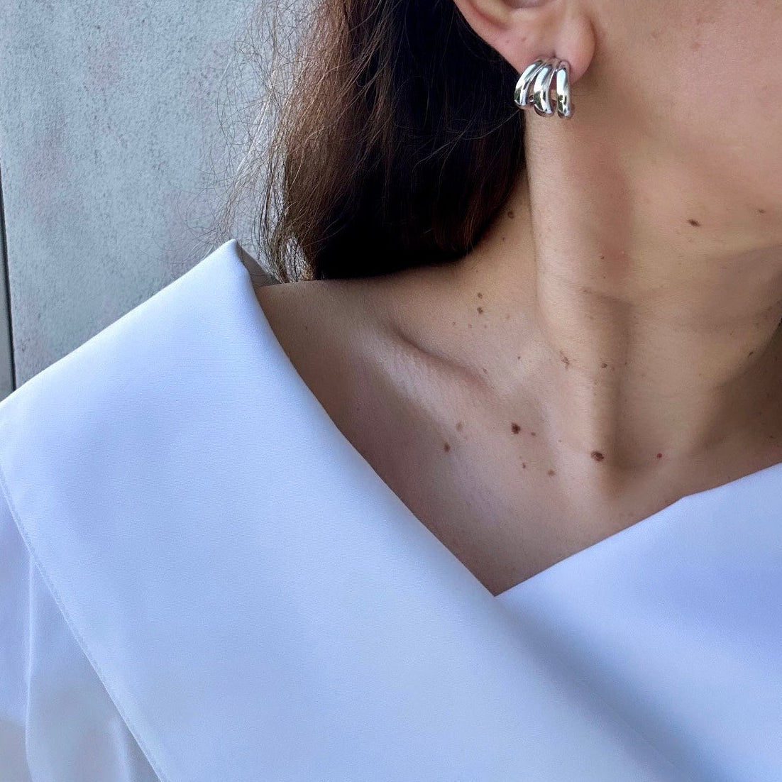 Astrae Rhodium Plated Earrings